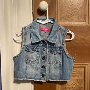 Cropped Denim Vest